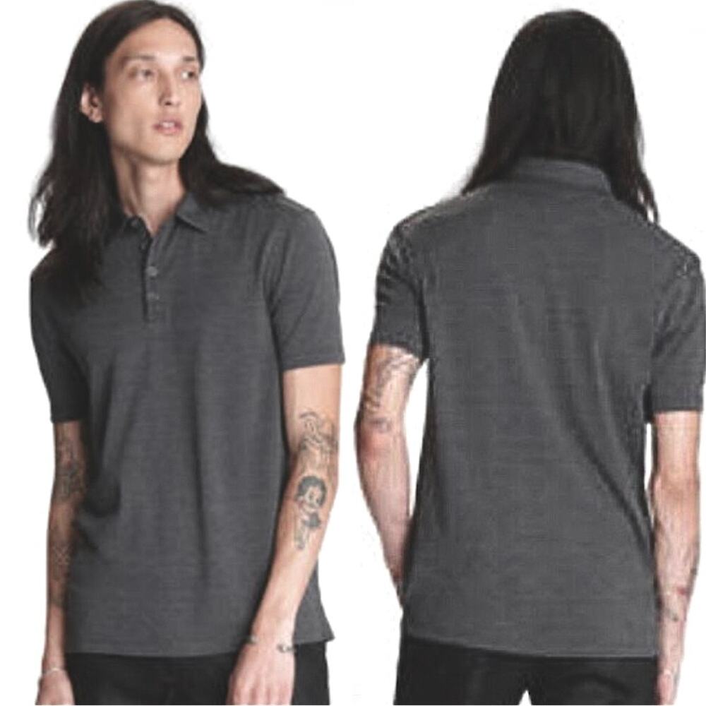 JOHN VARVATOS Collection Men’s Hampton Silk Blend Gray Polo size XL